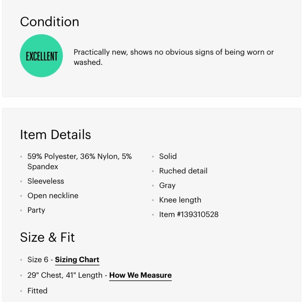 CACHÉ Beauteous Silvery Gray Prom / Cocktail Dress / Formal Sz. 6 - Picture 8 of 9